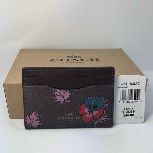 Coach Accessories - Coach Wildflower Print Coated Canvas Card Case